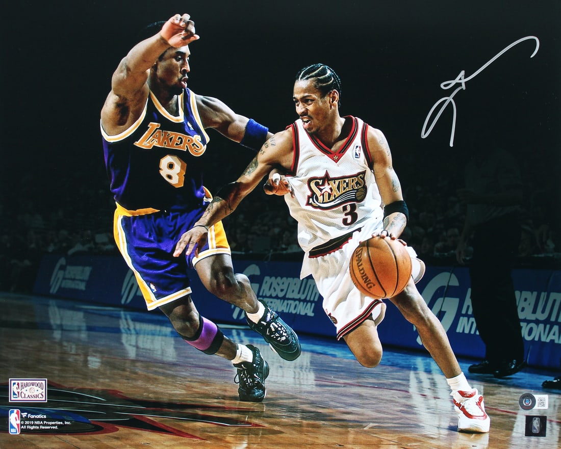 Allen Iverson Signed 16x20 Photo vs Kobe BAS Witnessed 76ers (1 of 1)