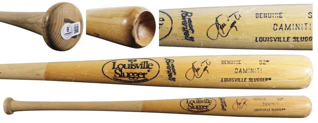 Ken Caminiti Autographed Louisville Slugger Bat Beckett Authenticated Houston Astros (1 of 7)