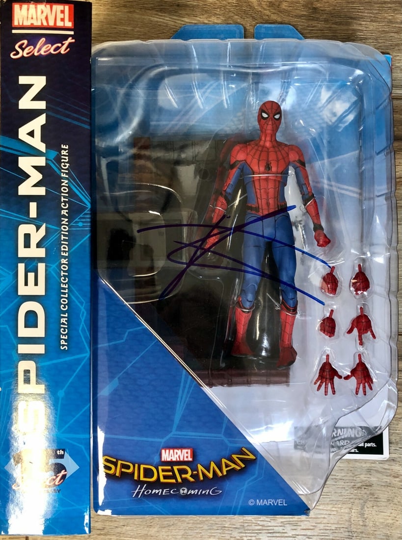 Tom Holland Signed Spider-Man Homecoming 15th Anniversary Action Figure (1 of 2)