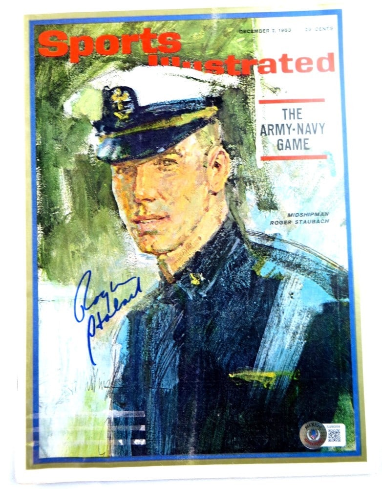 Roger Staubach Signed Sports Illustrated Magazine 1963 Beckett Authenticated (1 of 3)