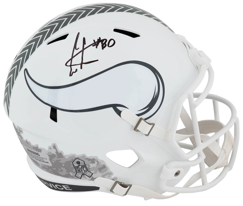 Cris Carter Signed Vikings 2024 Salute Riddell F/S Helmet with COA: Cris Carter Signed Vikings 2024 Salute Riddell F/S Helmet with COA This is a Cris Carter signed full-size speed replica helmet honoring the Minnesota Vikings 2024 Salute. The helmet features an authen