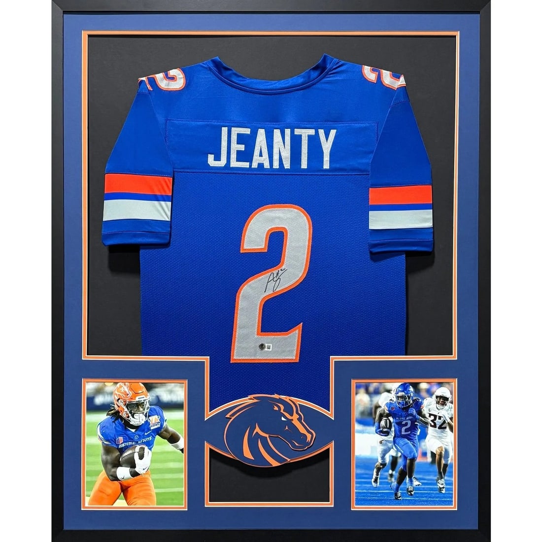 Ashton Jeanty Signed Framed Jersey Beckett Authenticated Boise State Raiders (1 of 2)