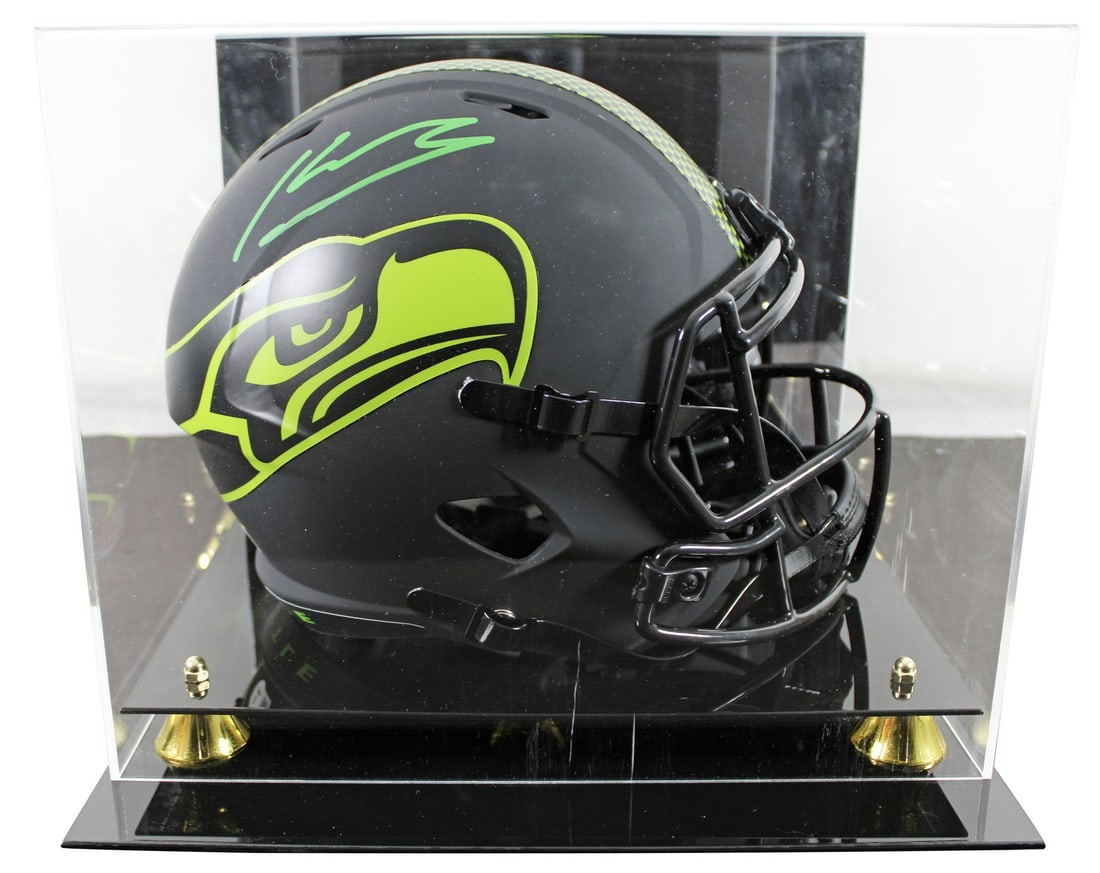 Kenneth Walker III Signed Seahawks Eclipse Full Size Helmet with BAS Authentication (1 of 4)