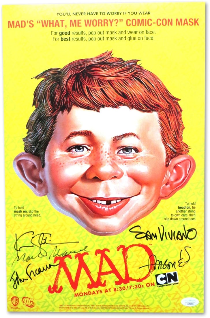 MAD Animated 5-Signed Autograph Poster 11x17 JSA Certified (1 of 3)