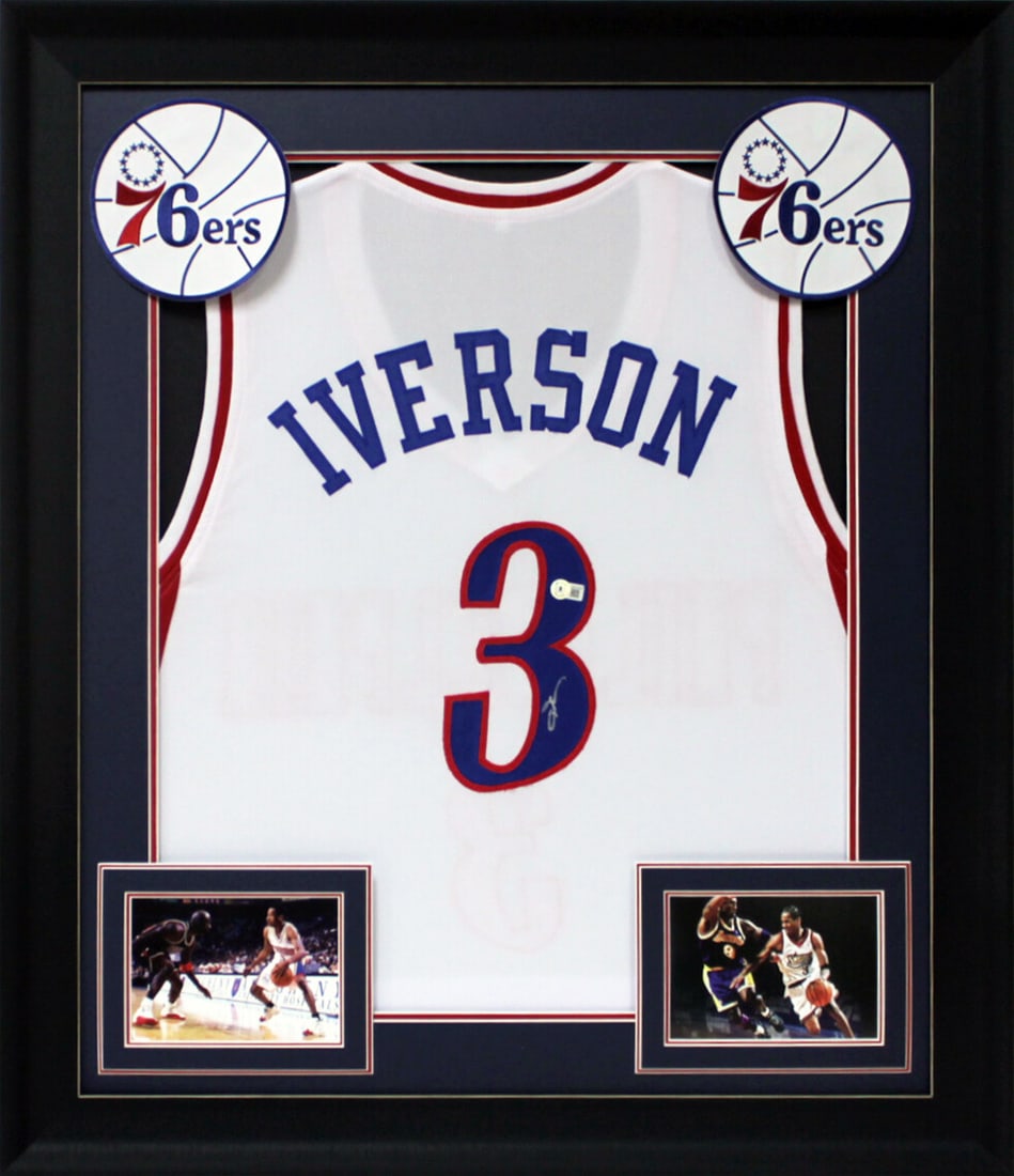 Allen Iverson Signed Framed Jersey Philadelphia 76ers Beckett Authenticated (1 of 1)