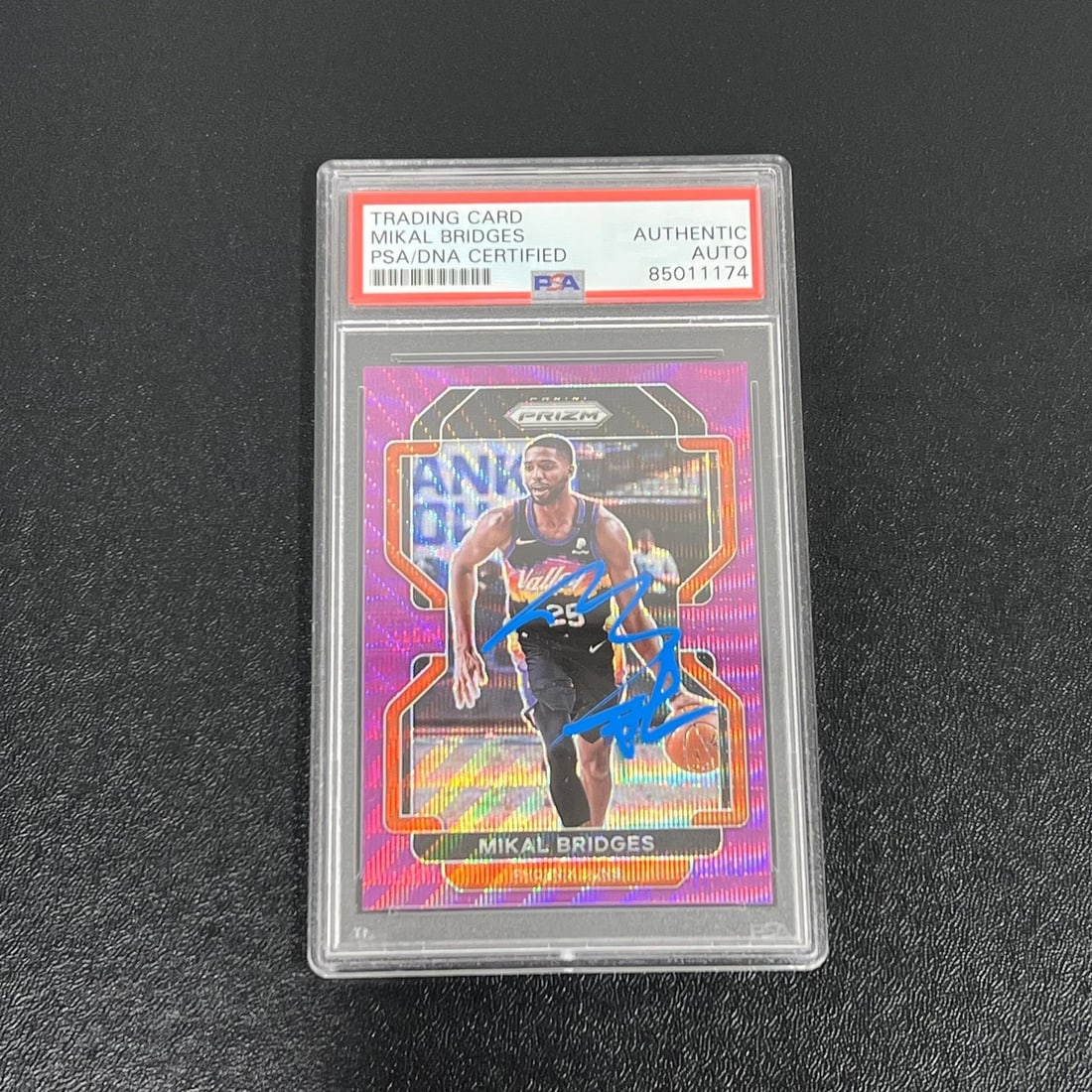 Mikal Bridges Signed 2021-22 Panini Prizm #27 Card PSA Authenticated Suns (1 of 2)