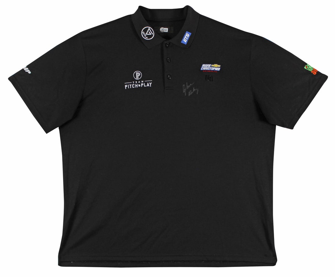 John Daly Signed Match Worn Black Loudmouth Polo Shirt BAS Authentic: John Daly Signed Match Worn Black Loudmouth Polo Shirt BAS Authentic This authentic, match-worn black Loudmouth polo shirt has been personally signed by professional golfer John Daly. This unique item
