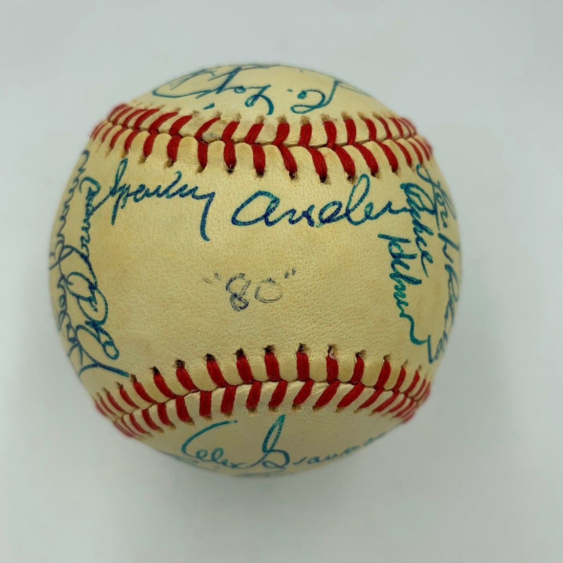 1980 Detroit Tigers Signed Baseball 28 Autographs Sparky Anderson Trammell JSA (1 of 8)