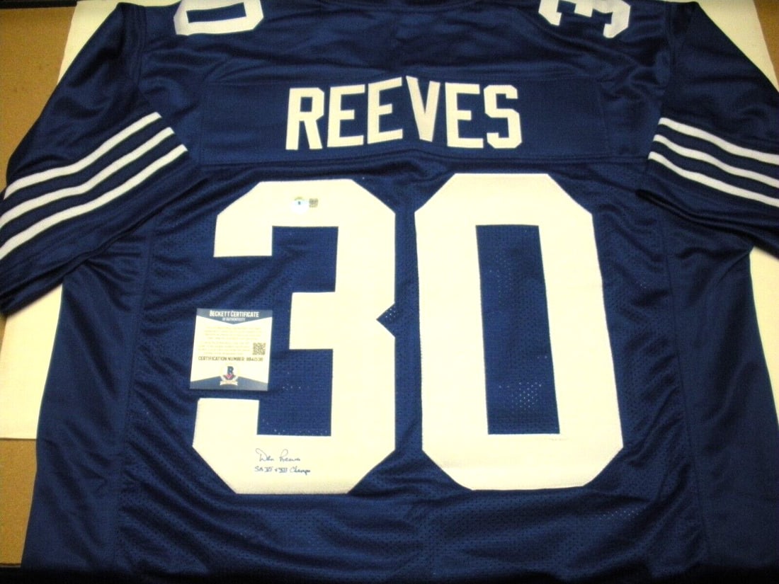 Dan Reeves Signed Jersey Dallas Cowboys SB VI VII Champs Beckett COA (1 of 3)