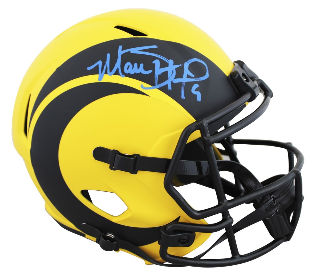 Matthew Stafford Autographed Rave Full Size Helmet Los Angeles Rams (1 of 3)