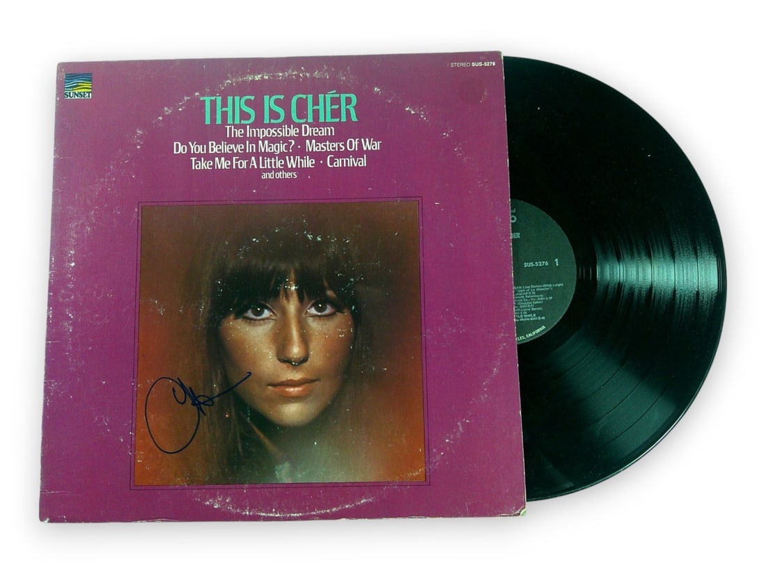 Record Album Cover Signed by Cher Beckett Authenticated (1 of 4)