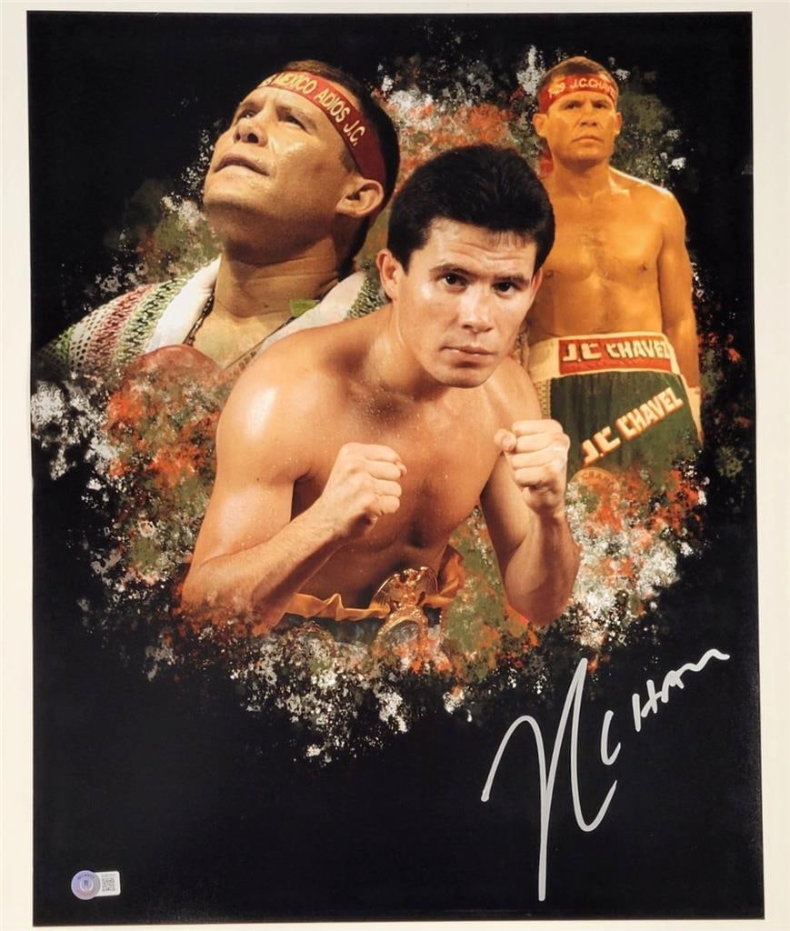Julio Cesar Chavez Signed Boxing 16x20 Photo Beckett Authenticated: Julio Cesar Chavez Signed Boxing 16x20 Photo Beckett Authenticated This is an original signed 16x20 photo of boxing legend Julio Cesar Chavez. The photo comes with authentication from Beckett Authenti