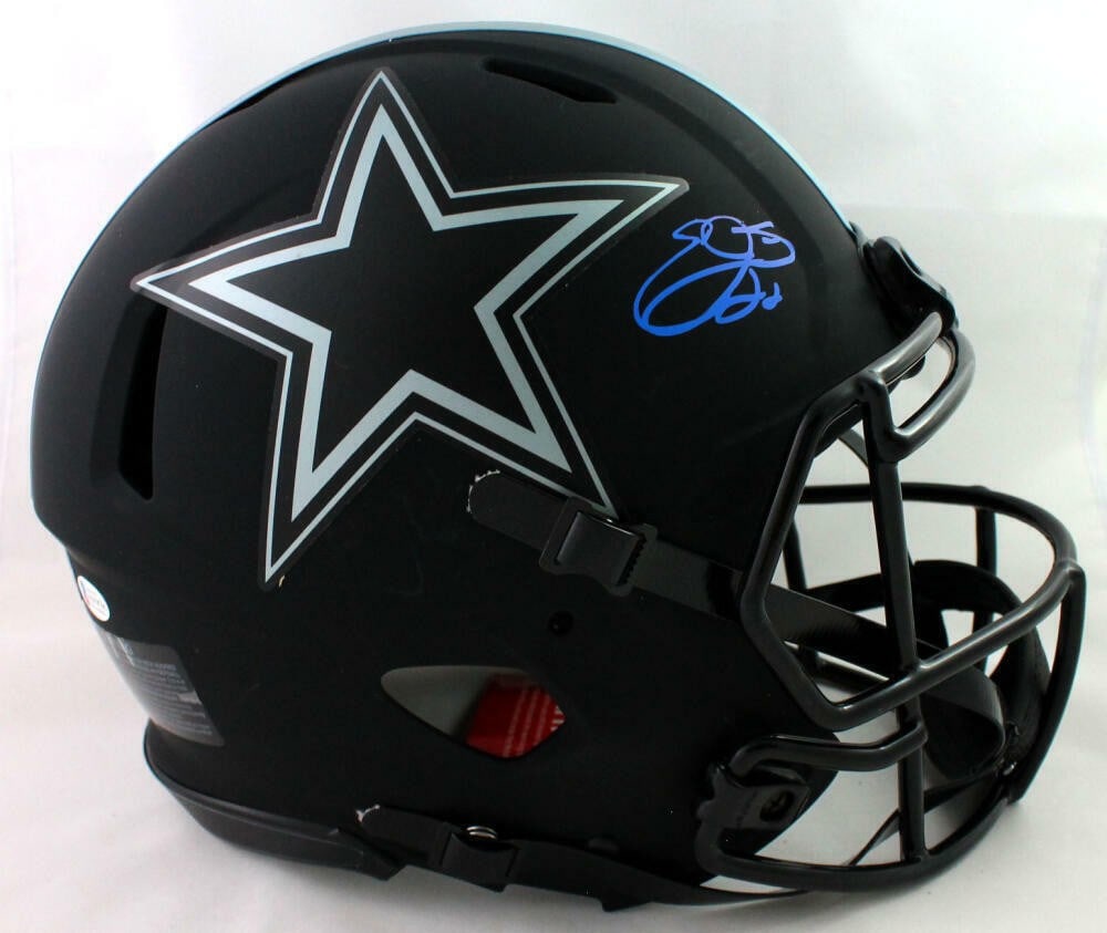 Emmitt Smith Signed Dallas Cowboys Eclipse Helmet Beckett Auth: Emmitt Smith Signed Dallas Cowboys Eclipse Helmet Beckett Auth This authentic full-size Eclipse helmet is signed by NFL legend Emmitt Smith, one of the greatest running backs of all time. It features