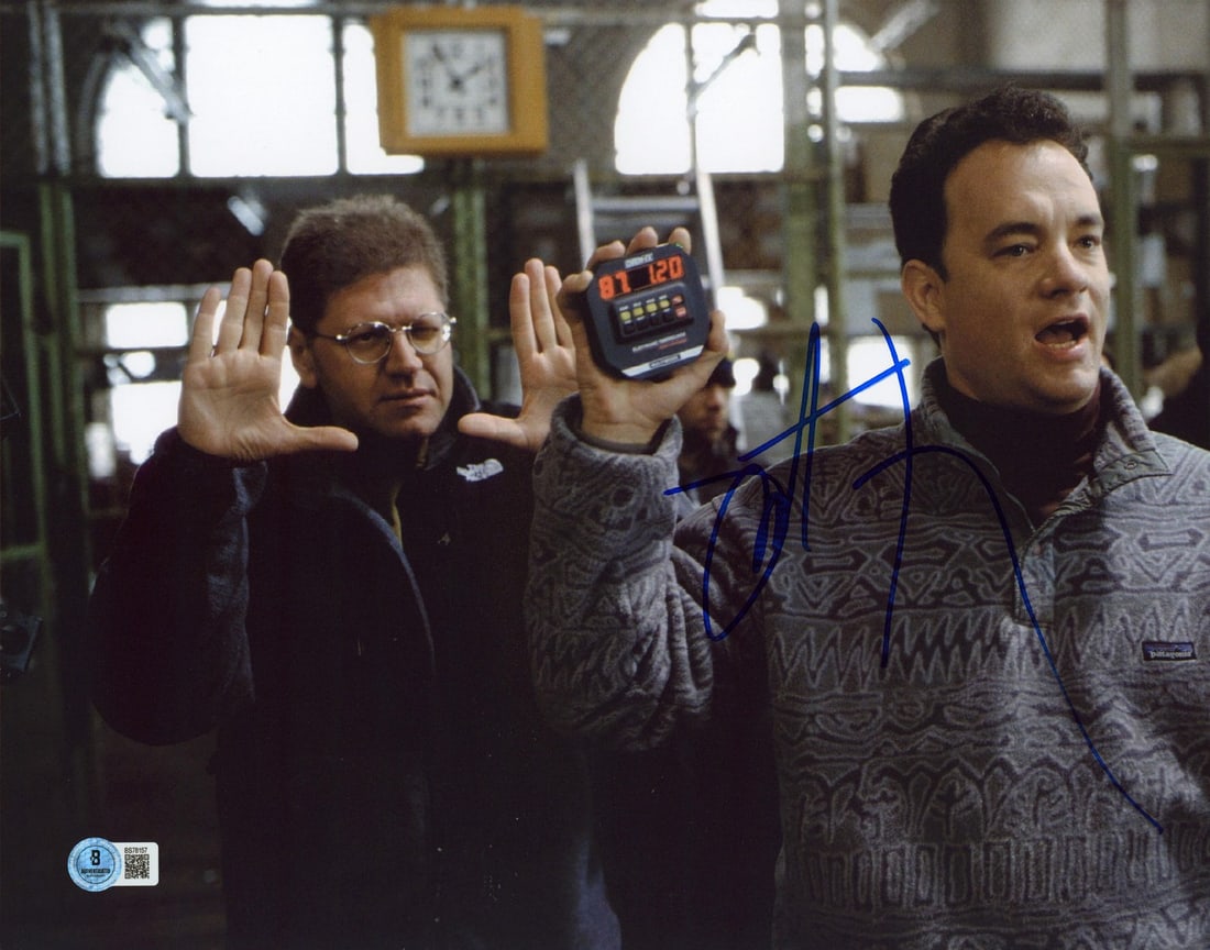 Robert Zemeckis Signed 11x14 Cast Away Photo BAS Authenticated: Robert Zemeckis Signed 11x14 Cast Away Photo BAS Authenticated This authentic 11x14 horizontal photograph features the signature of acclaimed director Robert Zemeckis, known for the film 'Cast Away.'