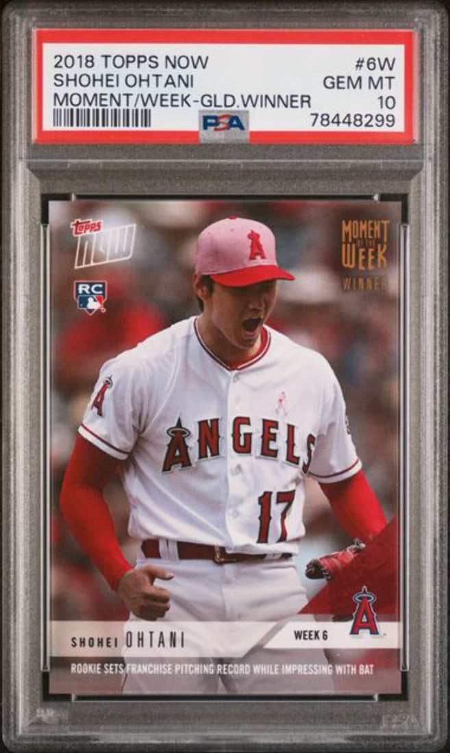 2018 Topps Now Shohei Ohtani Rookie Card PSA 10 Moment Week Winner (1 of 2)
