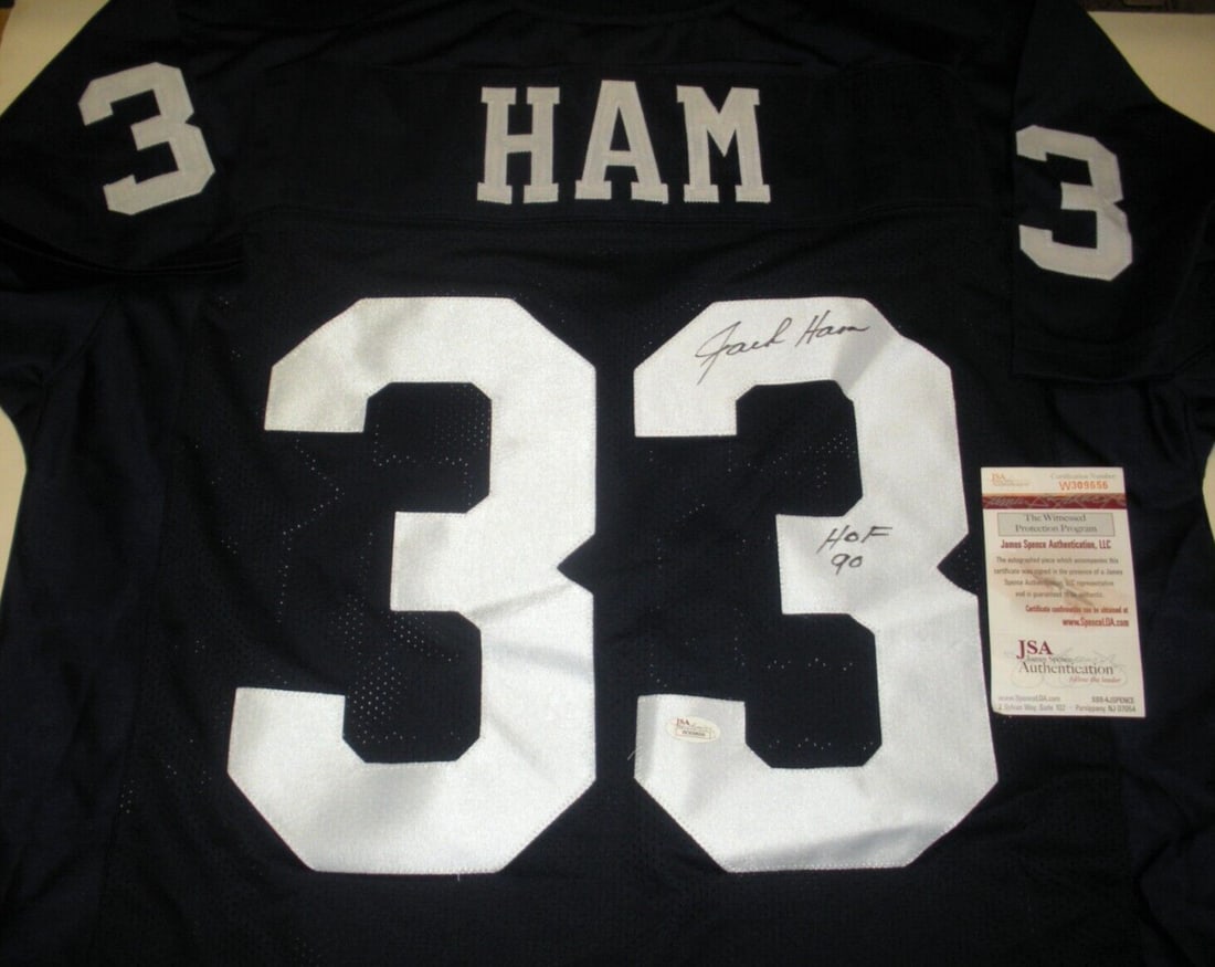 Jack Ham Signed Jersey Penn State Steelers HOF JSA COA (1 of 2)