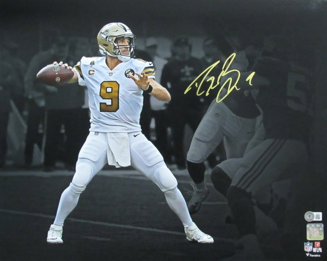 Drew Brees Autographed 16x20 Photo New Orleans Saints BAS Certified (1 of 3)