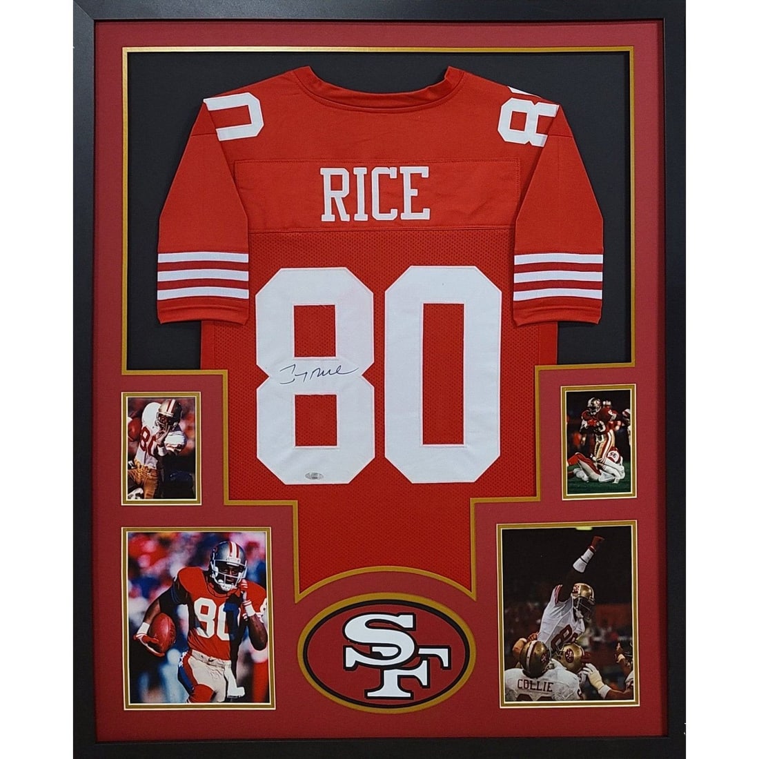 Jerry Rice Autographed Framed 49ers Jersey Tristar Certified 42x34 (1 of 2)
