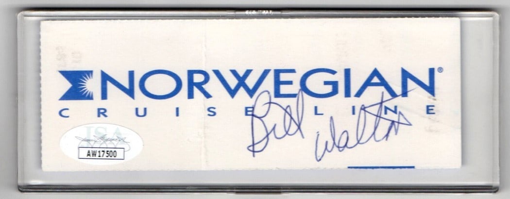 Bill Walton Autographed Los Angeles Clippers Ticket Stub JSA Certified: Bill Walton Autographed Los Angeles Clippers Ticket Stub JSA Certified Add a piece of basketball history to your collection with this original ticket stub from a Los Angeles Clippers game, signed by t
