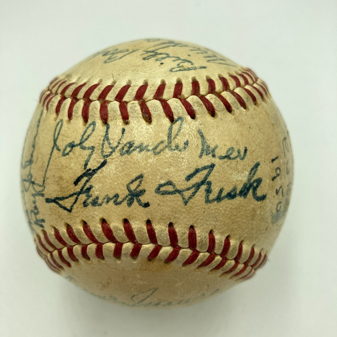 1950 Chicago Cubs Team Signed Frick Baseball MLB (1 of 8)
