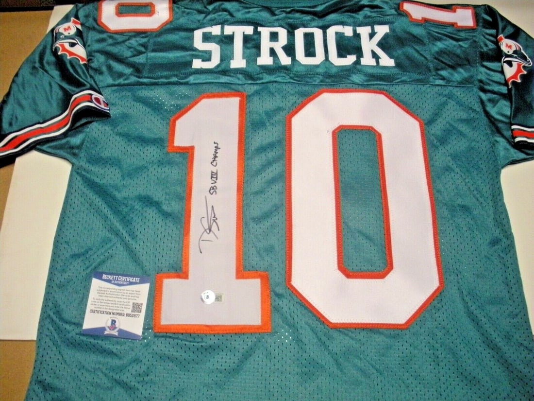 Don Strock Miami Dolphins Signed Champion Jersey Beckett Authenticated (1 of 2)