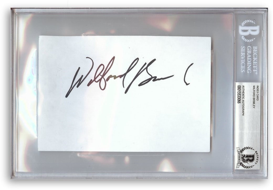Wilford Brimley Signed Index Card Cocoon The Natural Beckett Authentic: Wilford Brimley Signed Index Card Cocoon The Natural Beckett Authentic This is an original autographed index card signed by Wilford Brimley, known for his roles in films such as 'Cocoon' and 'The Natu