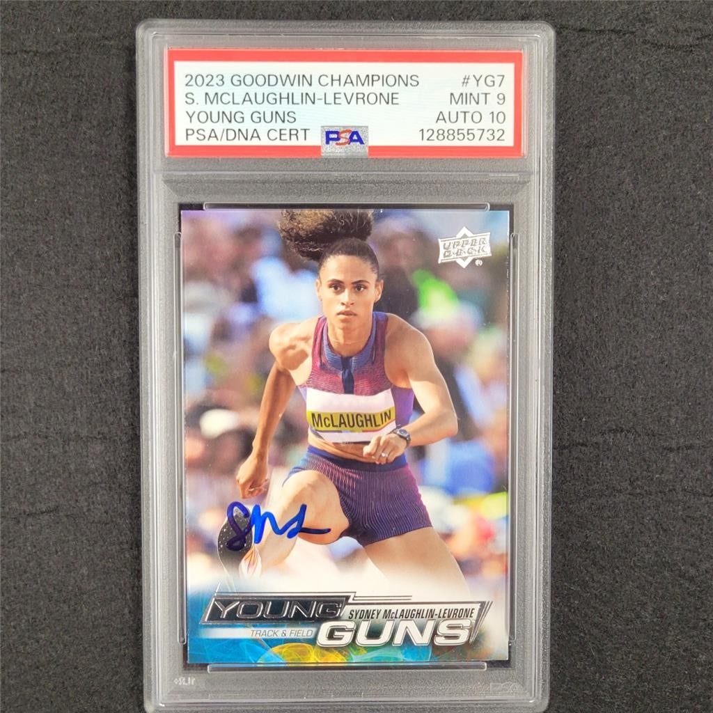 Sydney McLaughlin 2023 UD Young Guns Rookie RC Signed PSA 9 Auto 10 (1 of 2)