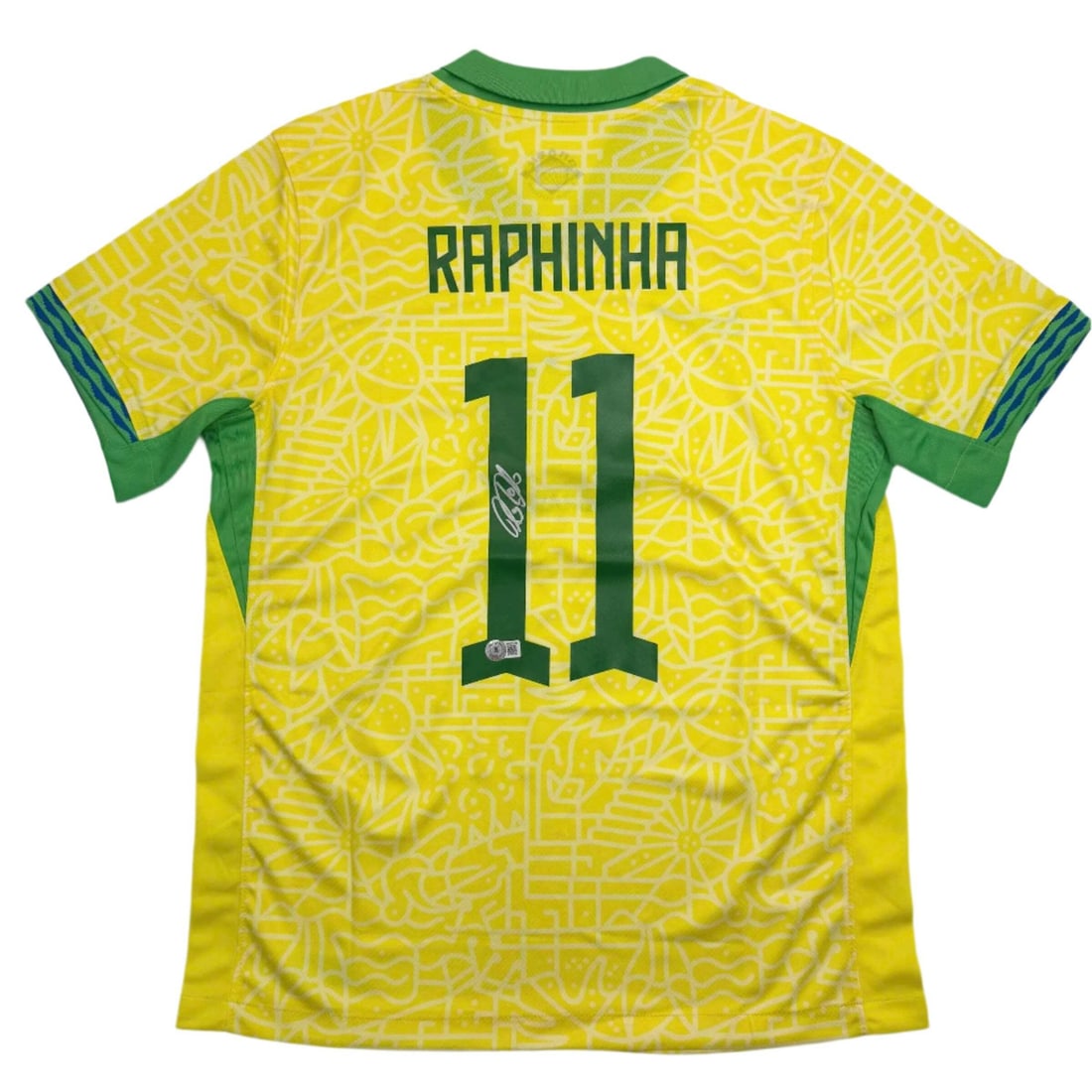 Raphinha Autographed Brazil Yellow Soccer Jersey BAS Authenticated (1 of 4)