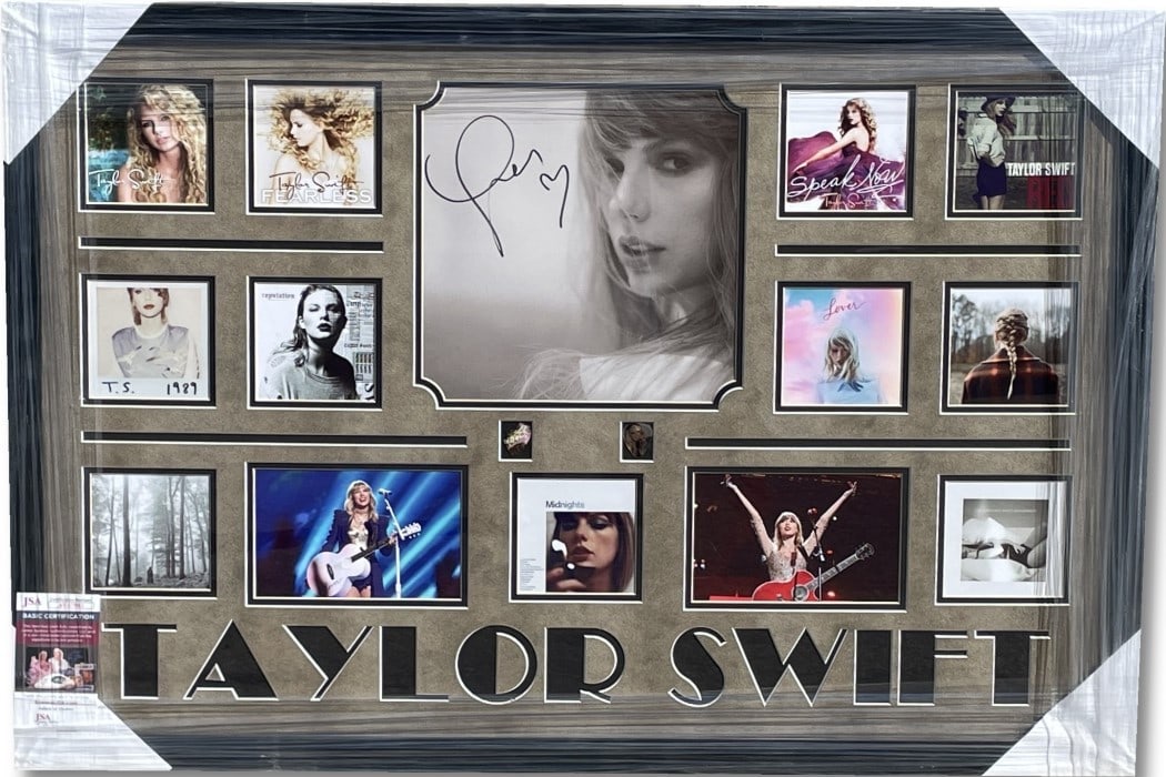Taylor Swift Framed Signed Vinyl Album Insert JSA Authenticated (1 of 4)