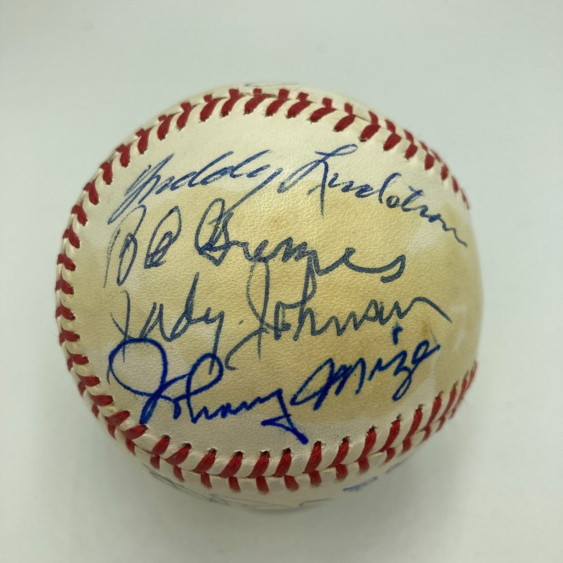 1970s Hall of Fame Multi Signed Baseball JSA COA Lindstrom Banks Averill (1 of 10)