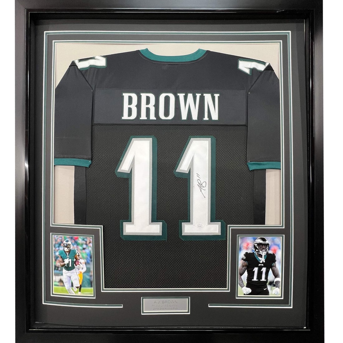Framed AJ Brown Autographed Philadelphia Eagles Jersey PSA COA (1 of 2)