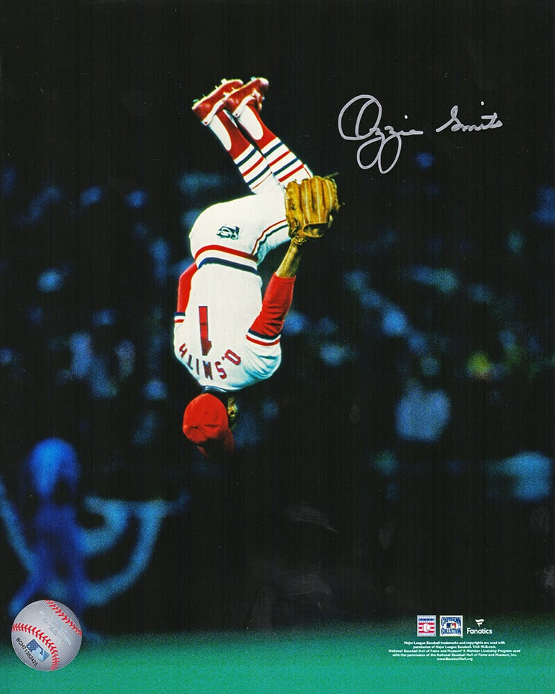 Ozzie Smith Signed St. Louis Cardinals 8x10 Flip Action Photo with COA (1 of 1)