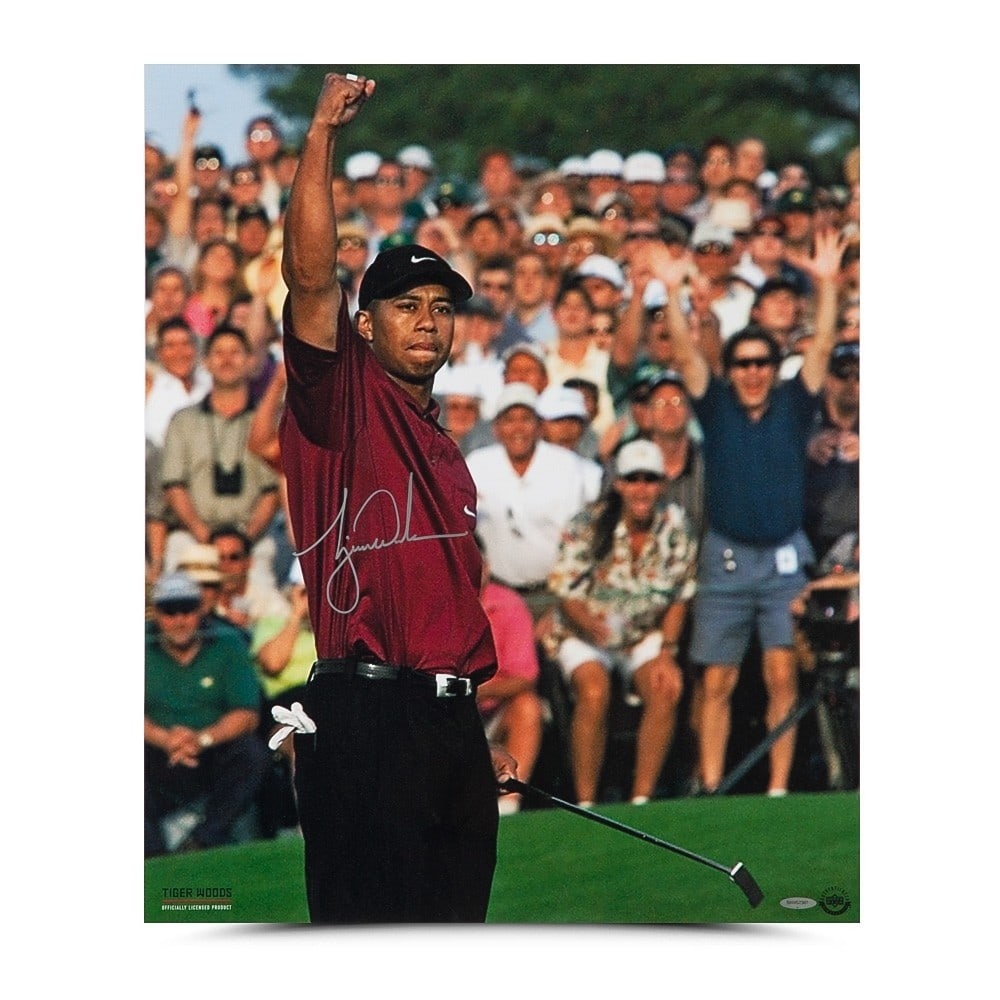 Tiger Woods Autographed 20X24 Photo 2001 Masters Upper Deck (1 of 4)