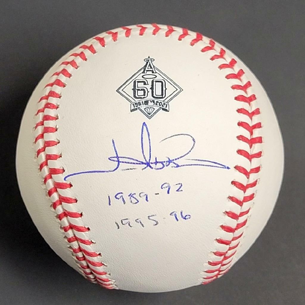 Jim Abbott Signed California Angels 60th Anniversary Baseball BAS Authenticated (1 of 2)
