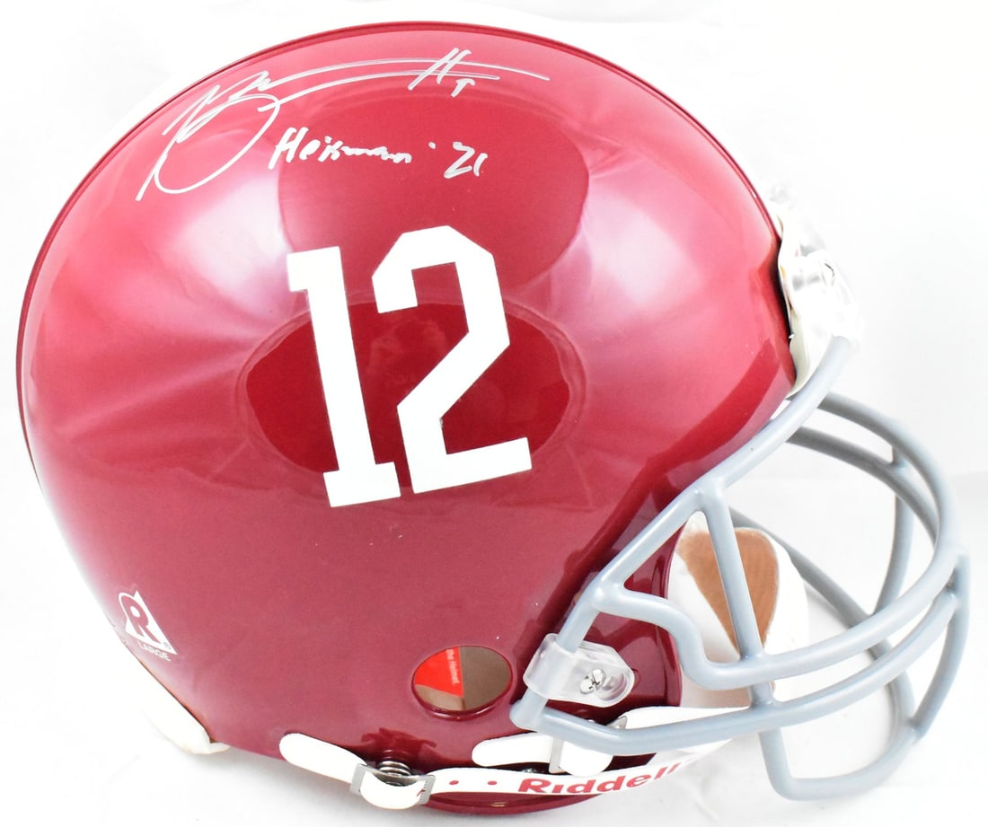 Alabama Full Size Authentic Helmet Signed by Bryce Young Beckett Hologram: Alabama Full Size Authentic Helmet Signed by Bryce Young Beckett Hologram This is an original full-size authentic Alabama football helmet autographed by Bryce Young. The signature has been authenticat