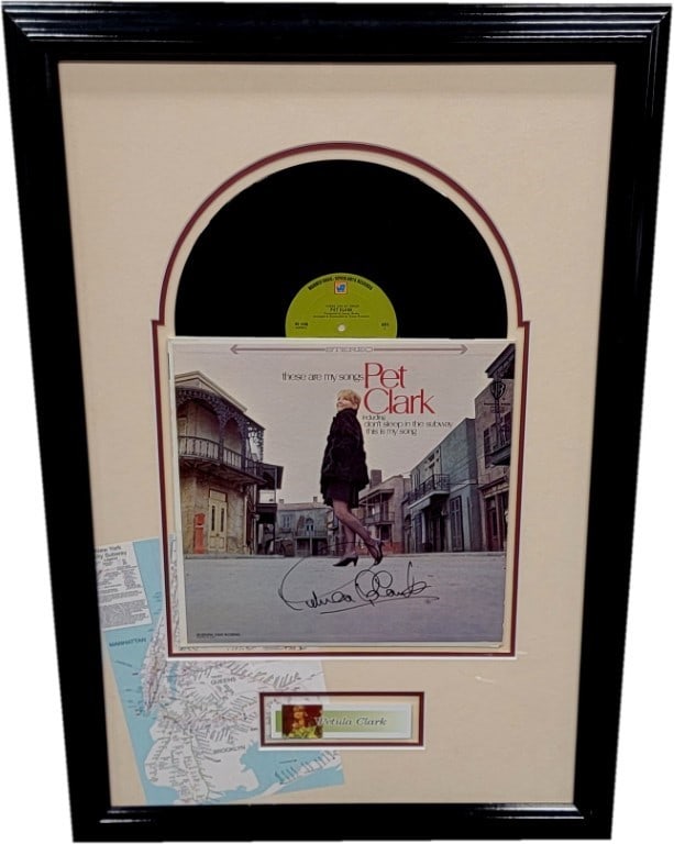 Petula Clark Signed Framed Record Authentic Beckett Certified: Petula Clark Signed Framed Record Authentic Beckett Certified Celebrate the iconic career of Petula Clark with this hand-signed, autographed album record. This original record is beautifully custom fr