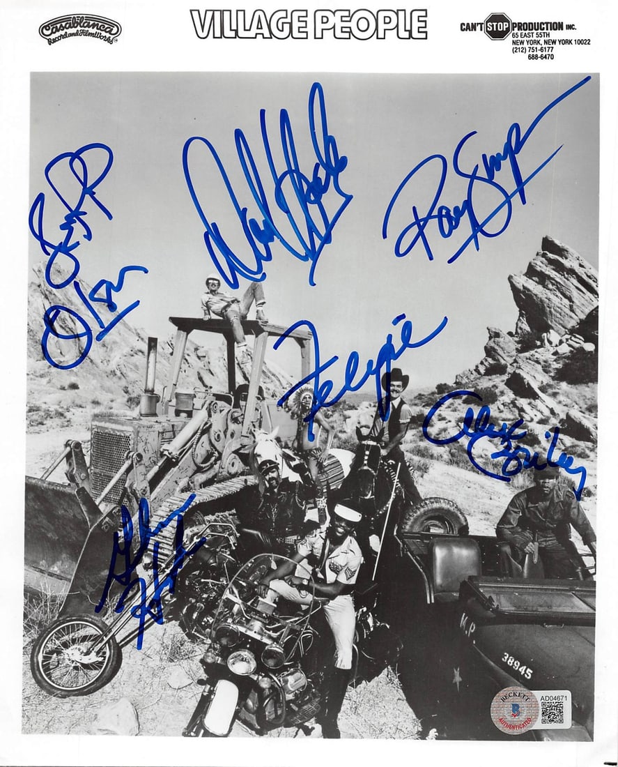 The Village People Signed 8x10 Photo by 6 Members BAS COA (1 of 2)