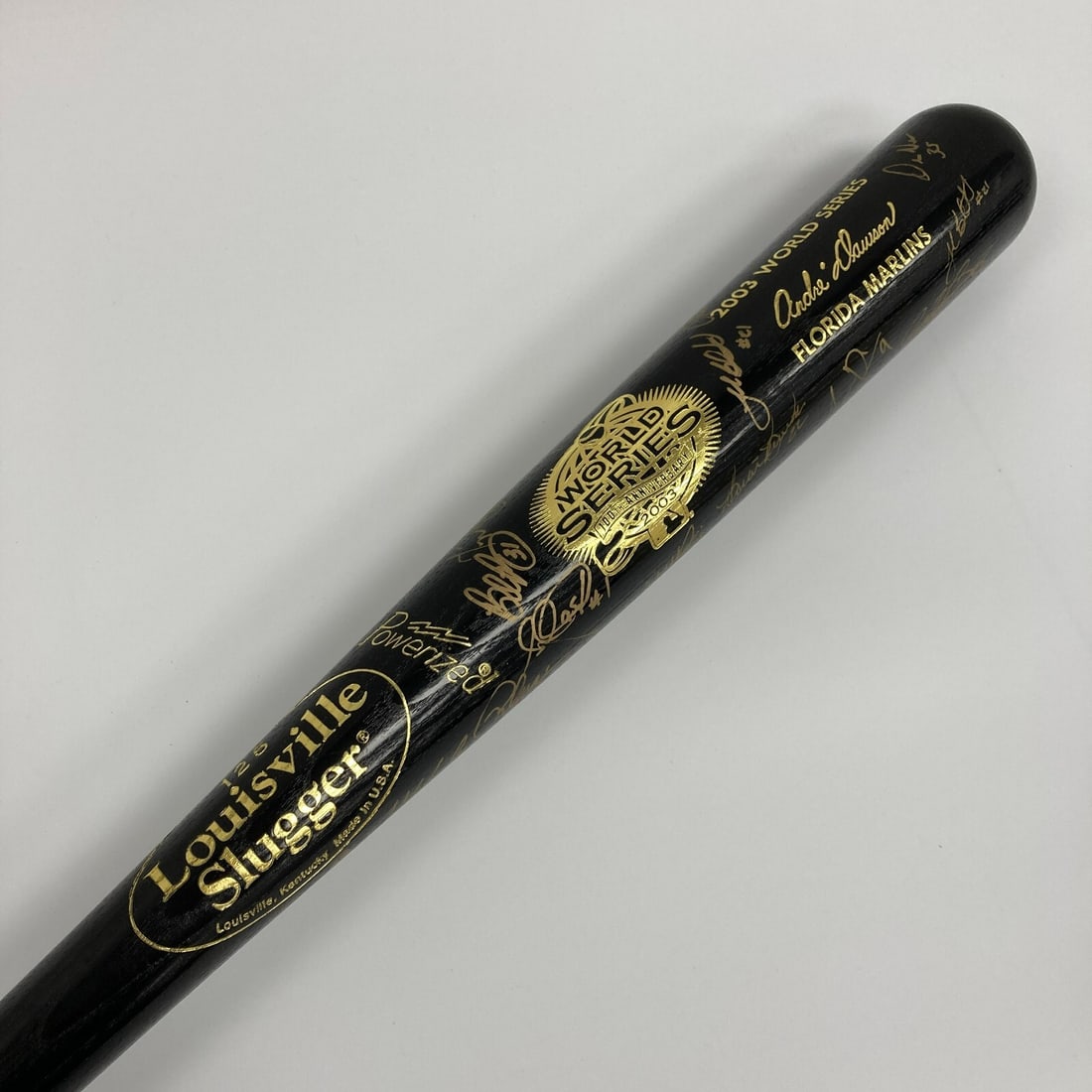 2003 Florida Marlins Team Signed Bat Andre Dawson Provenance JSA (1 of 11)