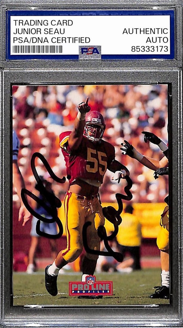 Junior Seau Signed 1992 Pro Line #138 Trading Card PSA Authenticated (1 of 1)