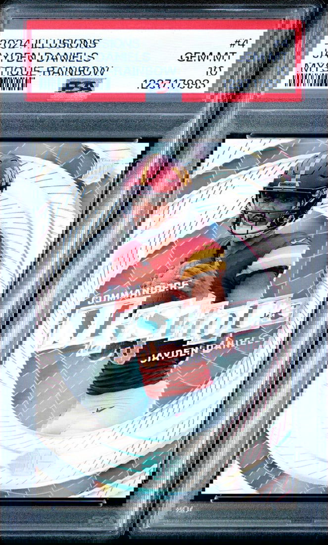 2024 Panini Illusions Jayden Daniels #4 Rainbow RC PSA 10 Football Card (1 of 2)