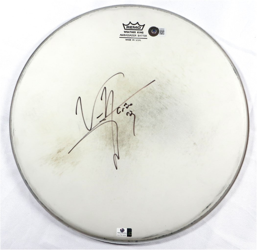 Vince Neil Autographed 14 Drumhead Certified by Beckett (1 of 3)