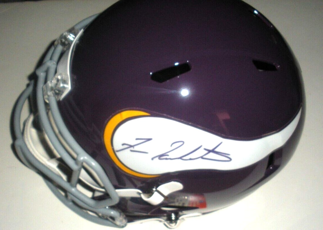 Fran Tarkenton Signed Minnesota Vikings Full Size Replica Helmet (1 of 2)