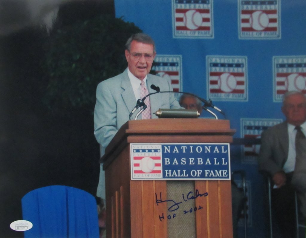 Harry Kalas Signed 11x14 Photo Philadelphia Phillies JSA Authenticated: Harry Kalas Signed 11x14 Photo Philadelphia Phillies JSA Authenticated This is a remarkable Harry Kalas autographed 11x14 photo featuring the legendary broadcaster of the Philadelphia Phillies. The ph