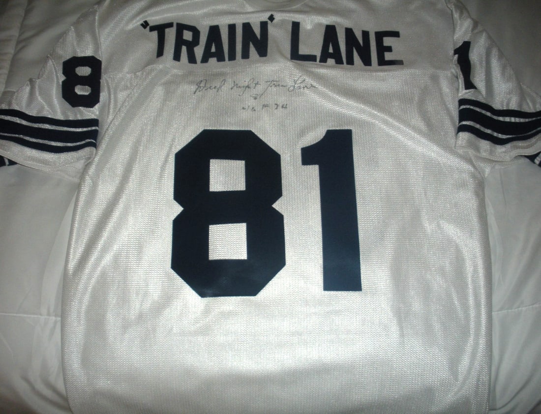 DICK NIGHT TRAIN LANE Signed Lions Jersey with COA: DICK NIGHT TRAIN LANE Signed Lions Jersey with COA This rare official licensed Detroit Lions jersey features the autograph of NFL legend Dick "Night Train" Lane, making it a must-have for collectors.