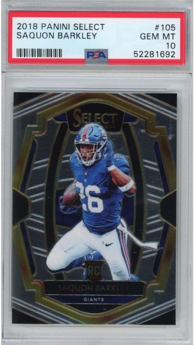 Graded 2018 Panini Select Saquon Barkley Rookie Card PSA 10 (1 of 2)