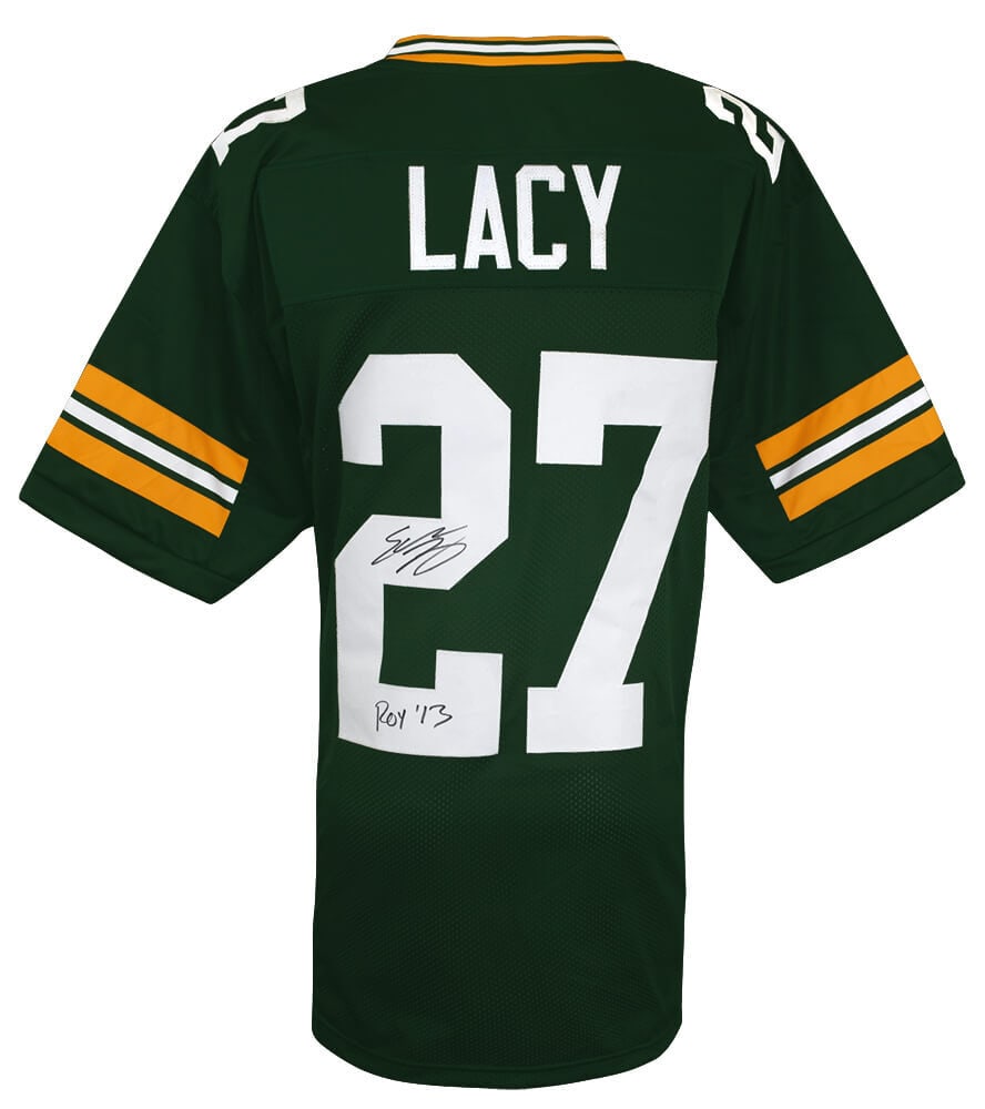 Eddie Lacy Signed Green Packers Jersey with ROY 13 Inscription (1 of 3)