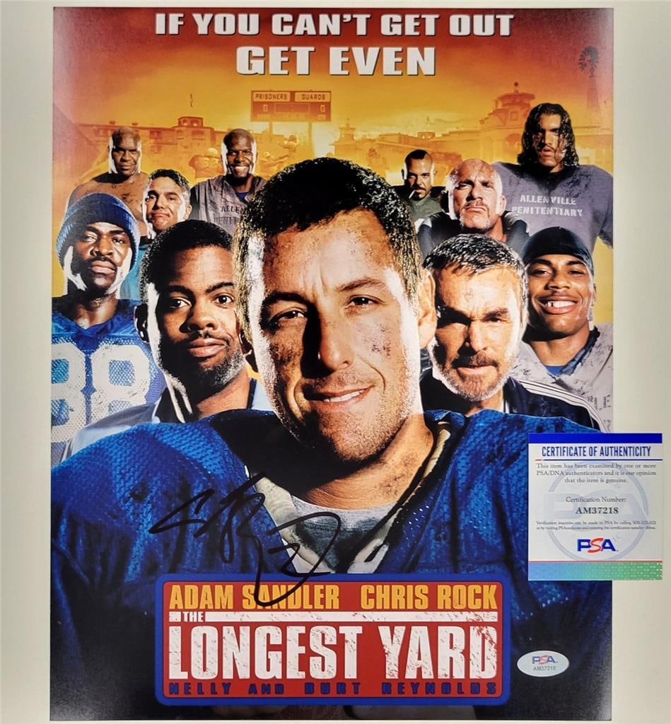 Adam Sandler Signed The Longest Yard 11x14 Photo PSA Authenticated (1 of 3)