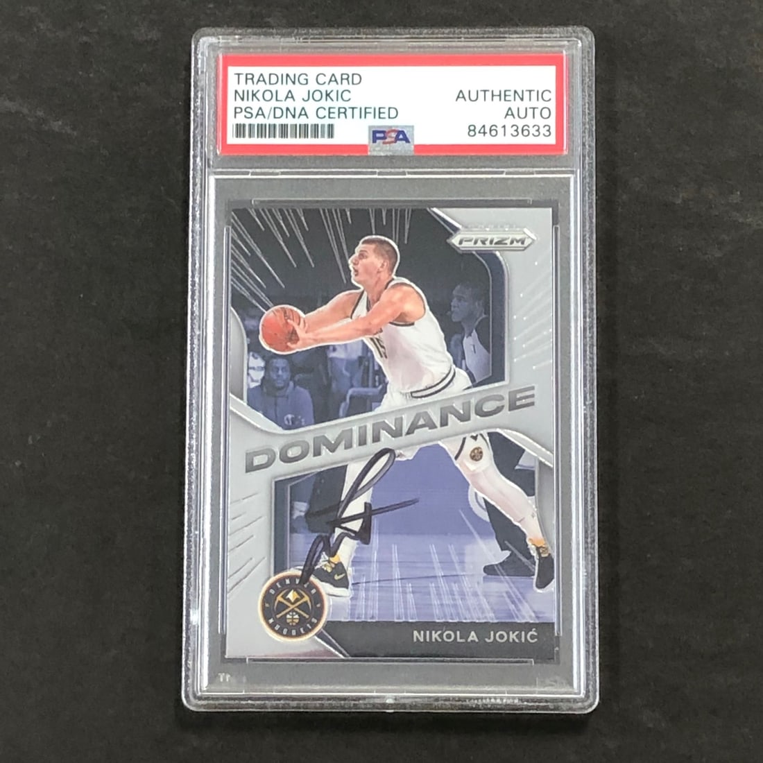 2020-21 Panini Prizm Dominance Nikola Jokic Signed AUTO PSA Certified (1 of 2)