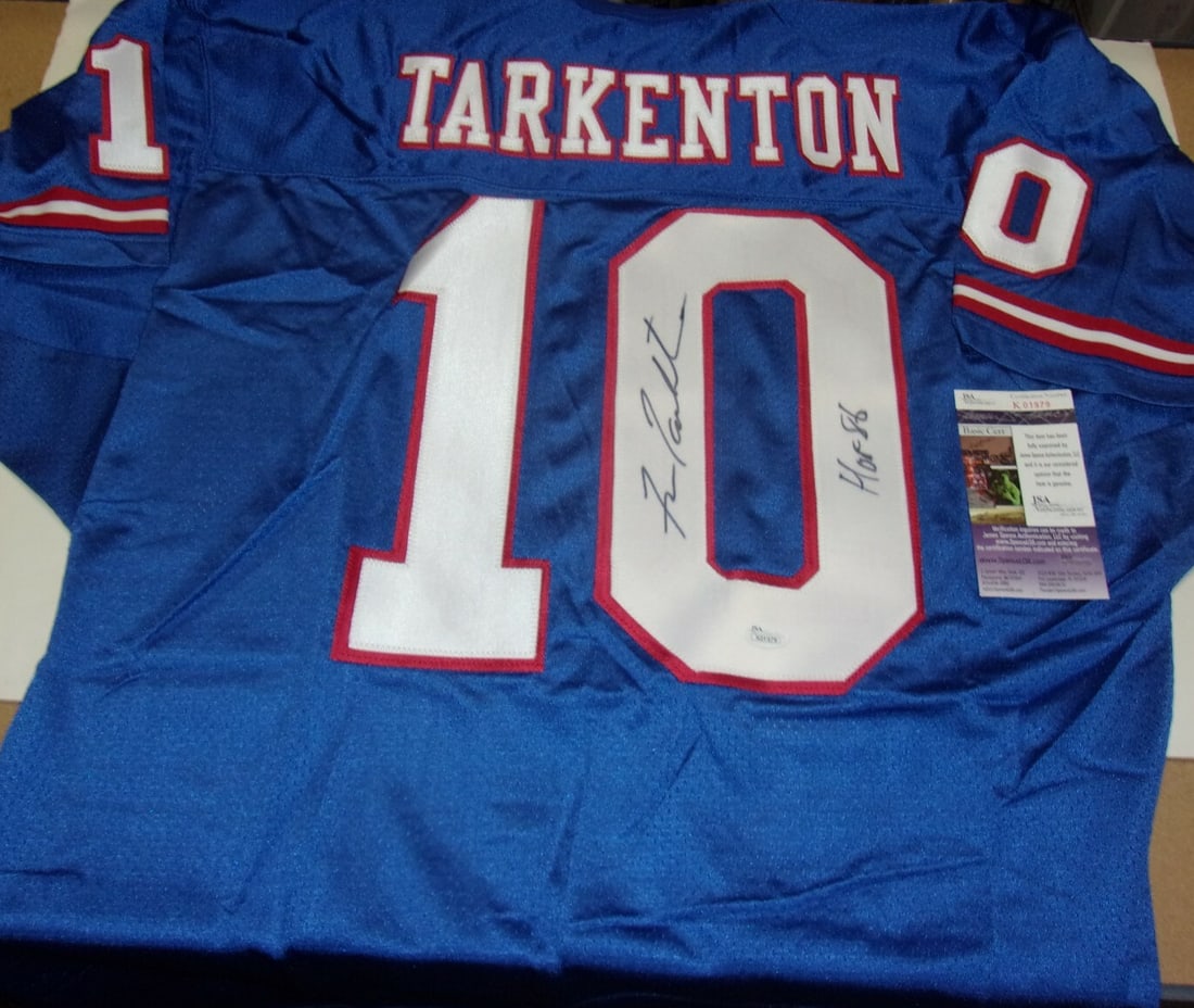Fran Tarkenton Signed Jersey Giants Vikings JSA COA Authentic (1 of 2)