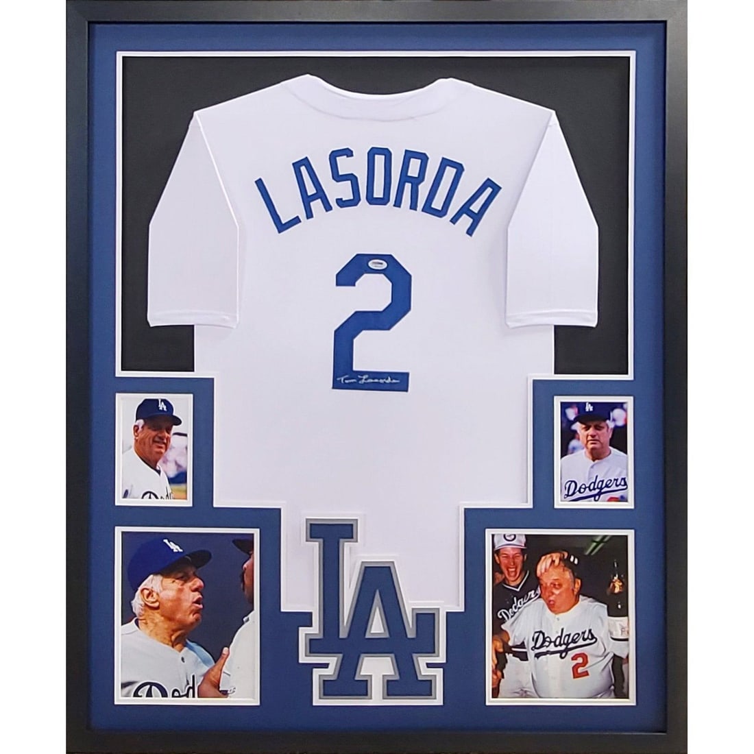 Tommy LaSorda Autographed Framed Jersey PSA/DNA Los Angeles Dodgers (1 of 3)